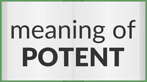 Potent Definition & Meaning .